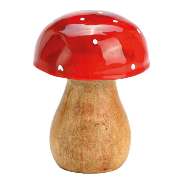 Hongo de madera de mango rojo (ancho/alto/profundidad) 6x10x6cm