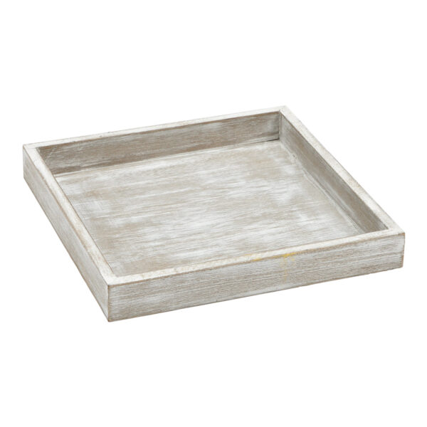 Bandeja madera blanca (An./Al./Pr.) 23x3x23cm