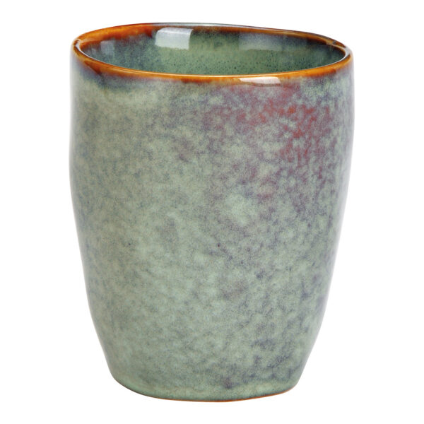 Taza de gres verde (An./Al./Pr.) 7x9x7cm 240ml
