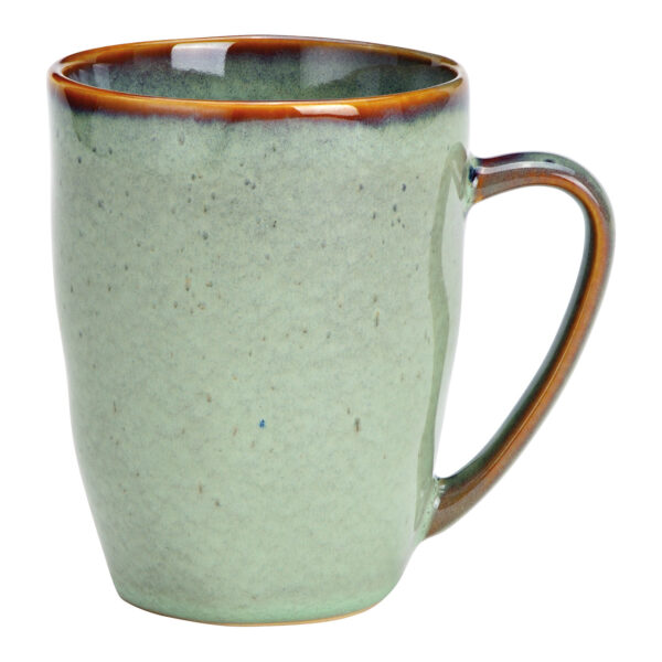Taza de gres verde (An./Al./Pr.) 11x10x8cm 300ml
