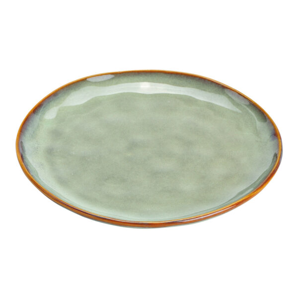 Plato de gres verde (An./Al./Pr.) 20x2x20cm