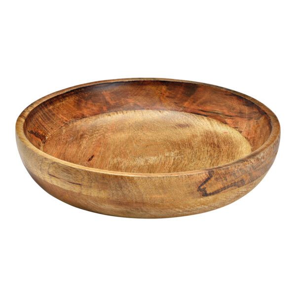 Cuenco de madera de mango natural (An./Al./Pr.) 25x5x25cm