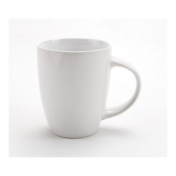 Taza de gres blanca (An./Al./Pr.) 8x10x8cm 330ml