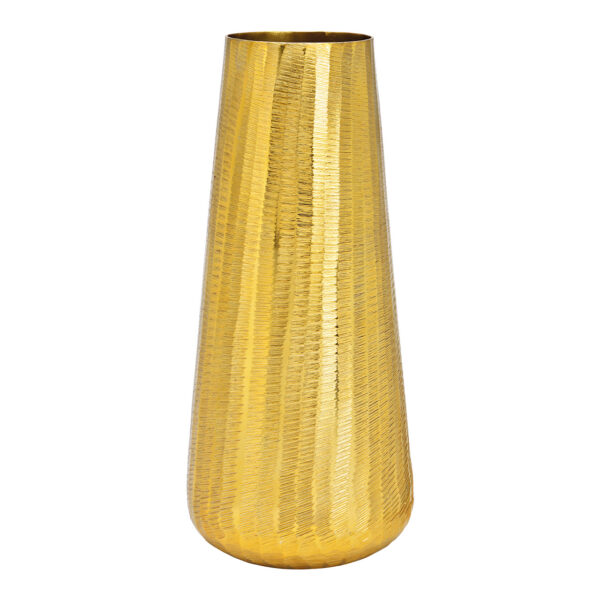 Jarrón metal dorado (An./Al./Pr.) 20x45x20cm