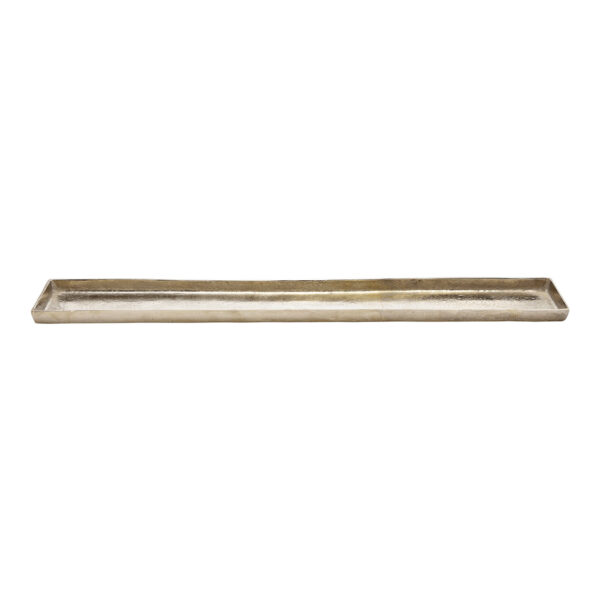Bandeja de metal plateada (An./Al./Pr.) 99x3x12cm