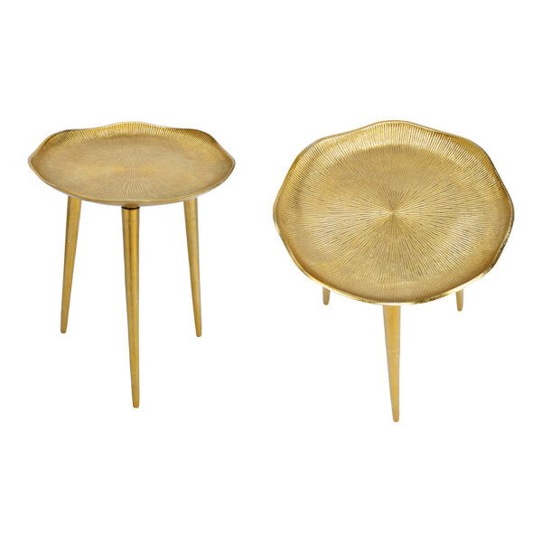 Mesa metal dorado (An./Al./Pr.) 40x47x40cm