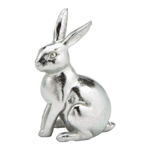 Conejito de poli plata (An./Al./Pr.) 6x9x4cm