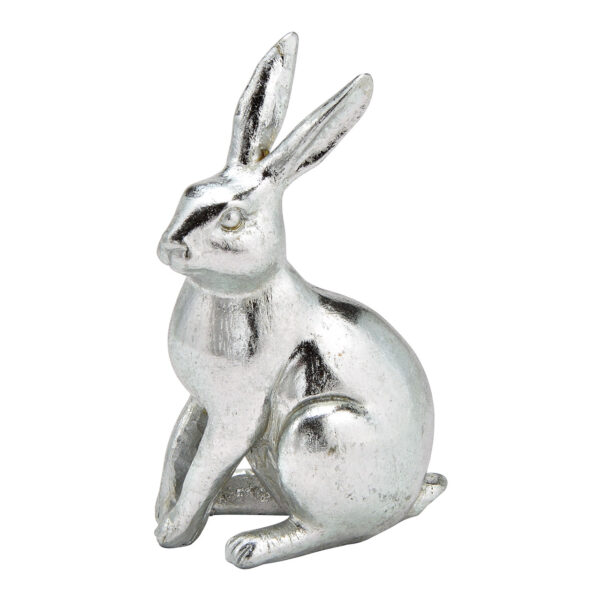 Conejito de poli plata (An./Al./Pr.) 8x12x6cm