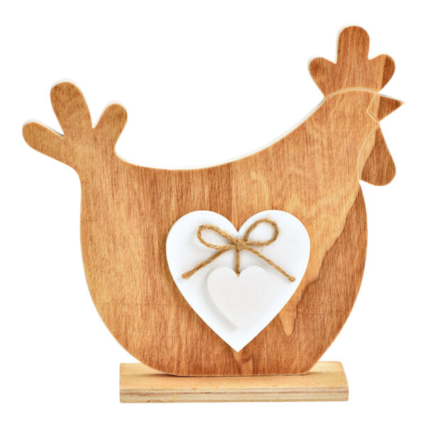 Soporte para gallinas de madera, color marrón (An./Al./Pr.) 20x20x5cm