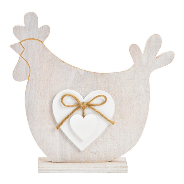 Soporte para gallinas de madera, color blanco (An./Al./Pr.) 22x22x5cm