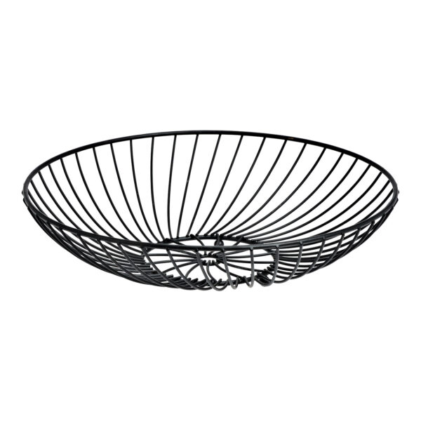 Cesta de metal negra (An./Al./Pr.) 28x7x28cm