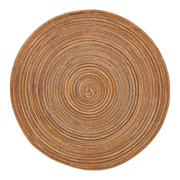 Mantel individual de plástico marrón Ø38cm