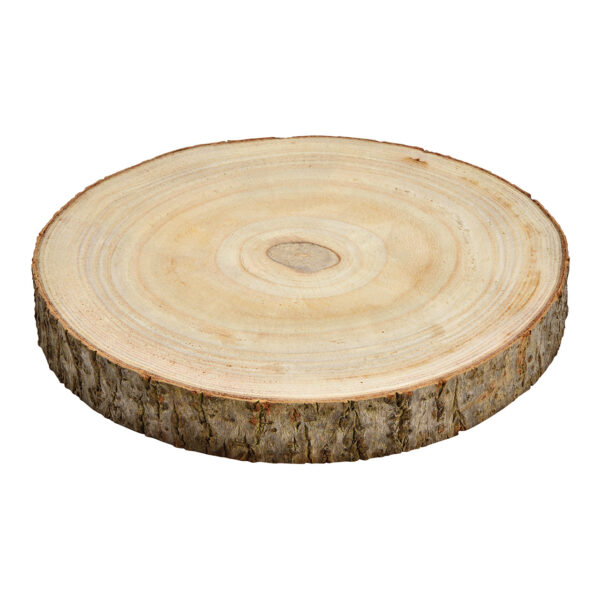 Disco de madera de paulownia natural (alto) 3cm Ø25cm