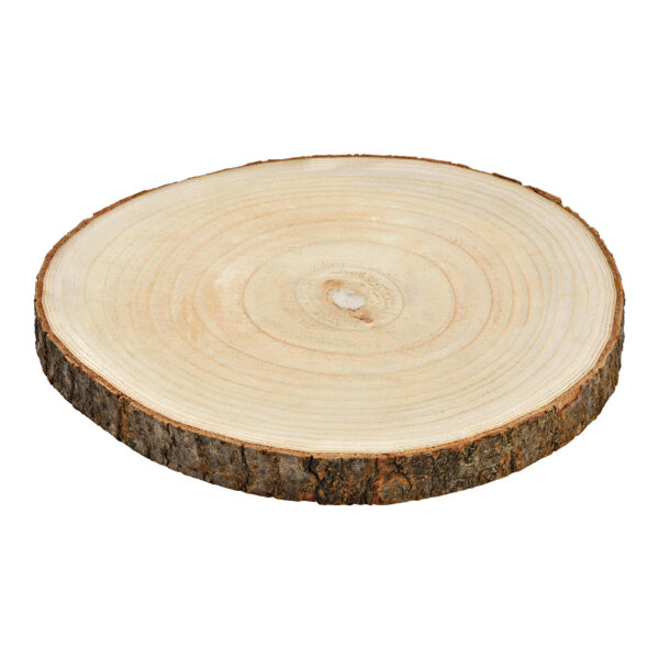 Disco de madera de paulownia natural (alto) 3cm Ø35cm