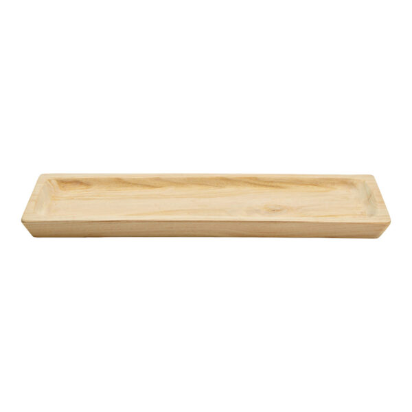 Plato, bandeja madera paulownia natural (ancho/alto/profundidad) 50x3x17cm