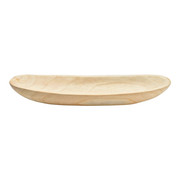 Cuenco de madera de paulownia natural (ancho/alto/profundidad) 60x6x20cm