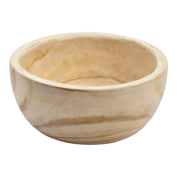 Cuenco de madera de paulownia natural (ancho/alto/profundidad) 25 x 11 x 25 cm
