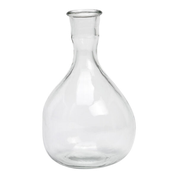 Jarrón de cristal transparente (An./Al./Pr.) 14x24x14cm