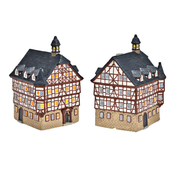 Faro del ayuntamiento de Grünberg de porcelana de colores (an./al./pr.) 14x22x15cm