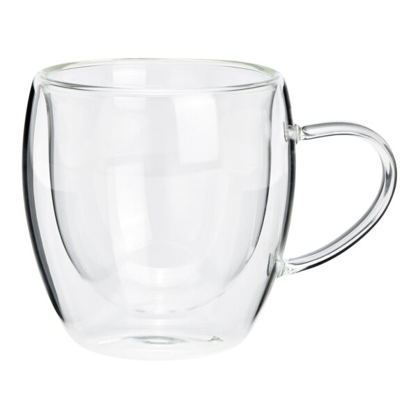 Taza de vidrio de doble pared transparente (An./Al./Pr.) 12x9x8cm 250ml