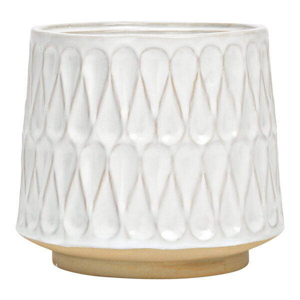 Maceta de porcelana blanca (An./Al./Pr.) 17x15x17cm