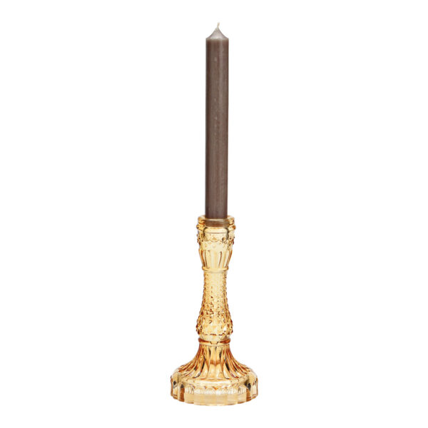 Candelabro de cristal marrón (ancho/alto/profundidad) 8x17x8cm