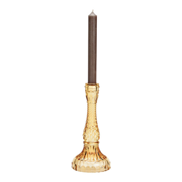 Candelabro de cristal marrón (ancho/alto/profundidad) 10x21x10cm