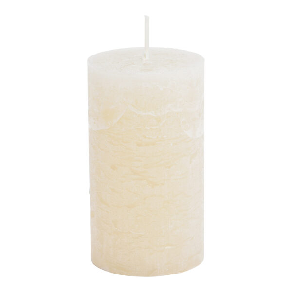 Vela 6,8x12x6,8cm cera arena beige claro