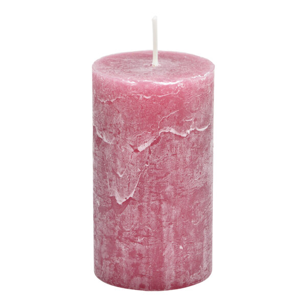 Vela 6,8x12x6,8cm cera palisandro antiguo rosa/rosa