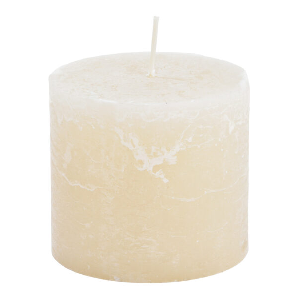 Vela 10x9x10cm cera arena beige claro