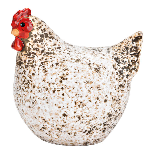 Pollo de cerámica natural (An./Al./Pr.) 10x14x13cm