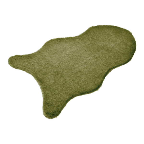 Piel sintética de conejo de poliéster verde matcha (ancho/alto/profundidad) 80 x 50 x 2 cm