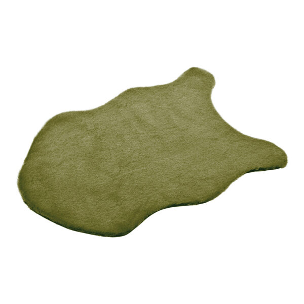 Piel sintética de conejo de poliéster verde matcha (ancho/alto/profundidad) 90 x 60 x 2 cm