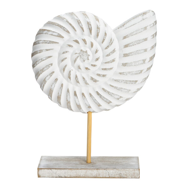 Soporte de madera con carcasa de color blanco (An./Al./Pr.) 16x27x7cm