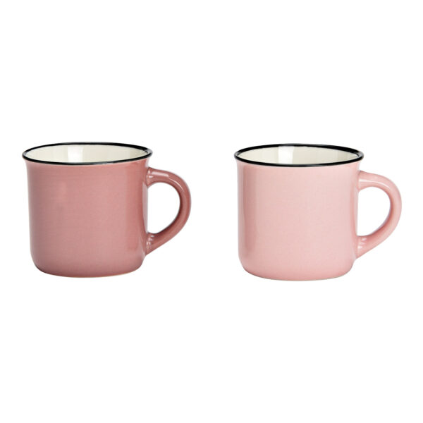 Taza de espresso de porcelana rosa/rosa, 2 compartimentos, (ancho/alto/profundidad) 6 x 5 x 6 cm, 100 ml