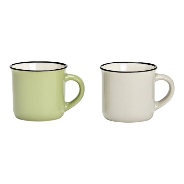 Taza de espresso de porcelana verde, doble pared, (ancho/alto/profundidad) 6 x 5 x 6 cm, 100 ml