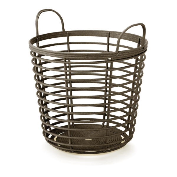 Cesta de madera ecológica de plástico negra (ancho/alto/profundidad) 37x40x37cm