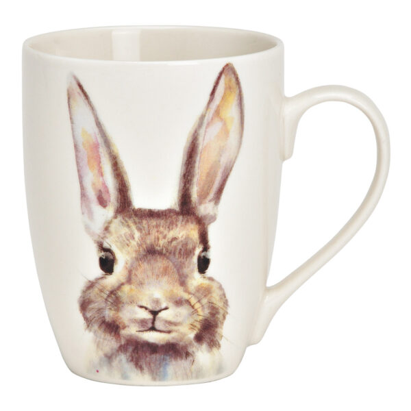 Taza de porcelana conejito blanco (An./Al./Pr.) 12x10x8cm