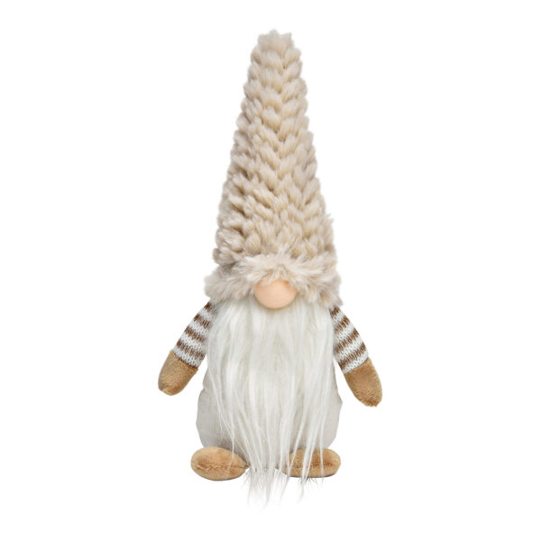 Gnomo de tela beige (An./Al./Pr.) 12x25x8cm