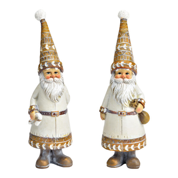 Papá Noel de poli natural, doble pliegue, (An./Al./Pr.) 4 x 15 x 4 cm