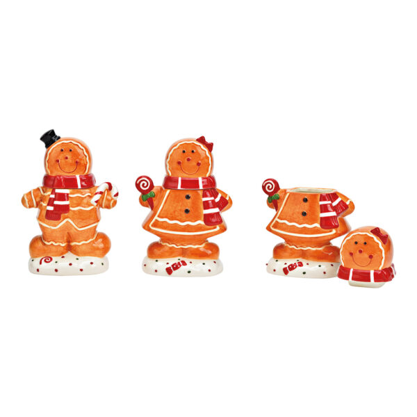 Figura de pan de jengibre en lata de cerámica de colores, 2 surtido, (ancho/alto/profundidad) 14x21x9cm