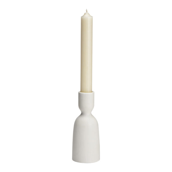 Candelabro de porcelana blanco (An./Al./Pr.) 5x13x5cm