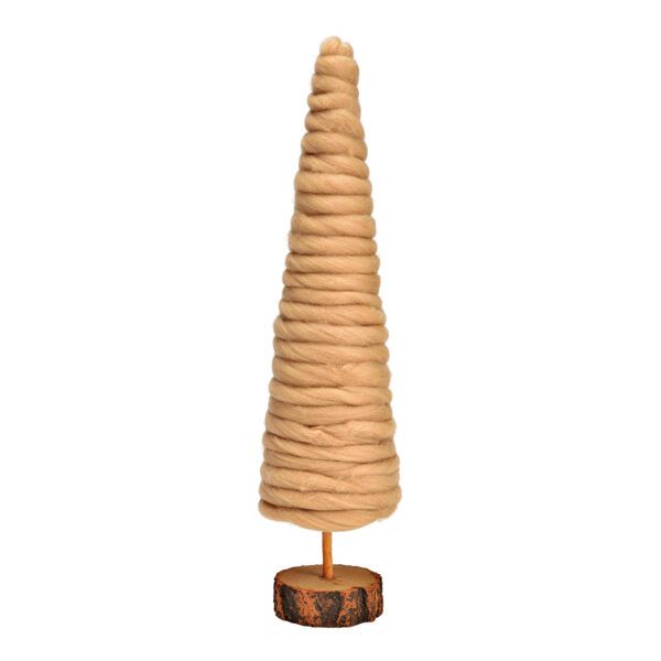 Soporte para abeto de plástico, color beige lana (ancho/alto/profundidad) 11x45x11cm