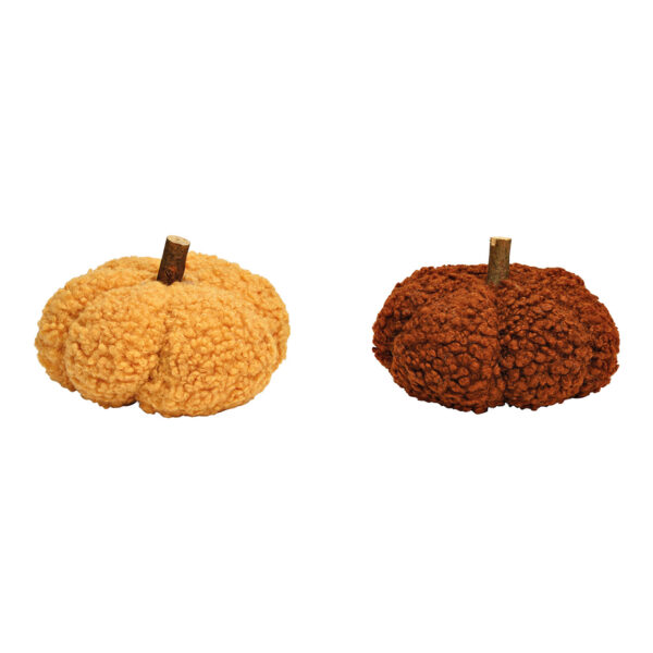 Calabaza de textil marrón doble, (An/Al/Pr) 14x11x14cm
