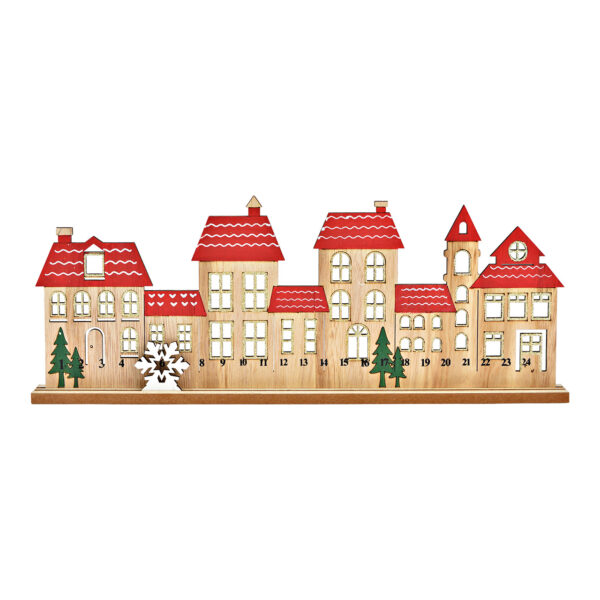 Casas de madera de colores (An./Al./Pr.) 45x17x4cm