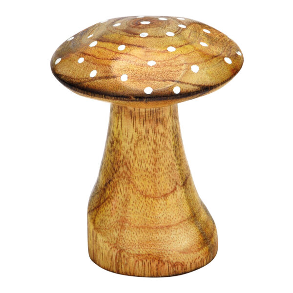 Hongo de madera de mango natural (An./Al./Pr.) 6x8x6cm