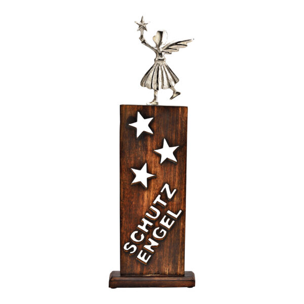 Soporte Schutzengel madera de mango marrón (ancho/alto/profundidad) 15x47x5cm