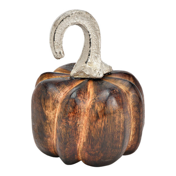 Calabaza de madera de mango marrón (An./Al./Pr.) 7x10x7cm