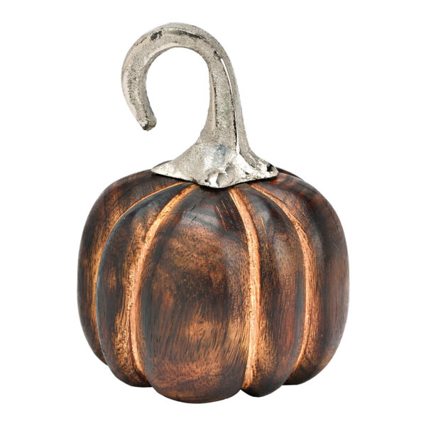 Calabaza de madera de mango marrón (An./Al./Pr.) 10x13x10cm
