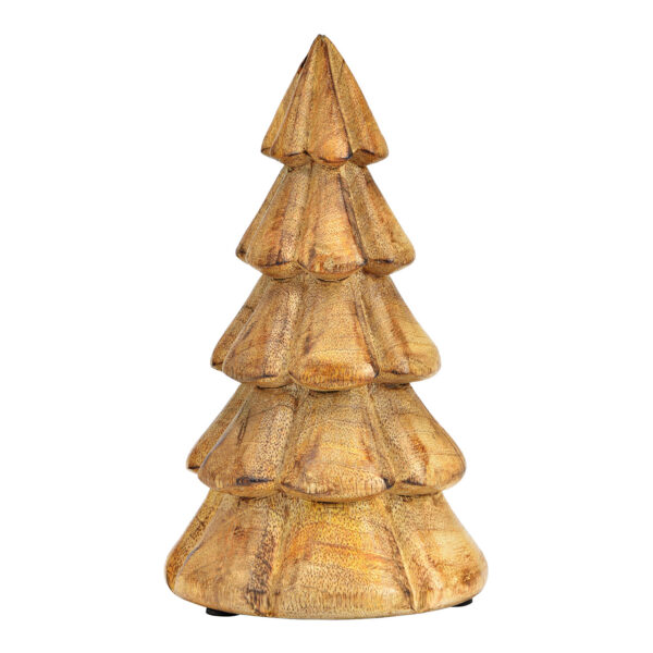 Soporte de abeto de madera de mango natural (An./Al./Pr.) 12x20x12cm